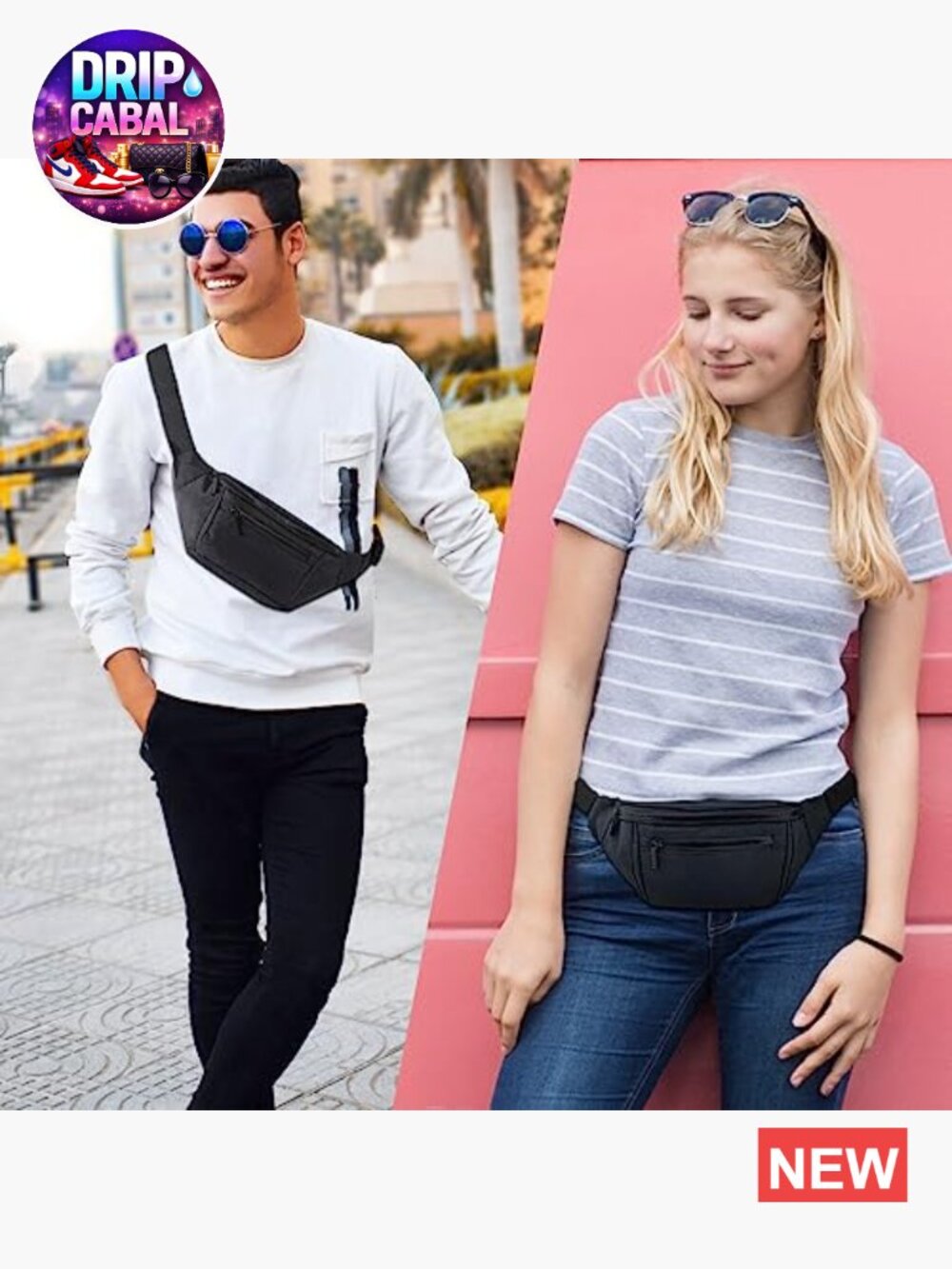 Fanny Pack Crossbody Waist Bag Belt Bag Travel Running Hiking Cycling Hands-Free - Picture 2 of 6